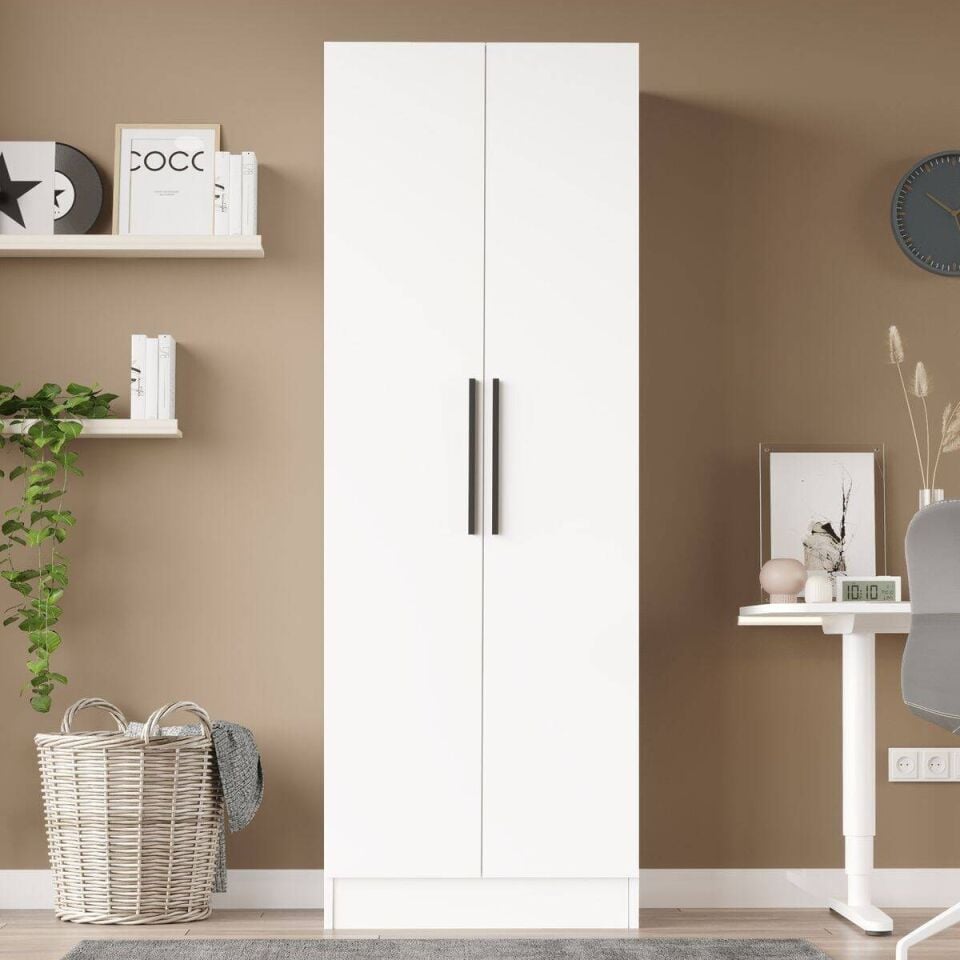DOLAP 2 KAPAKLI 445x600x1700MM BEYAZ