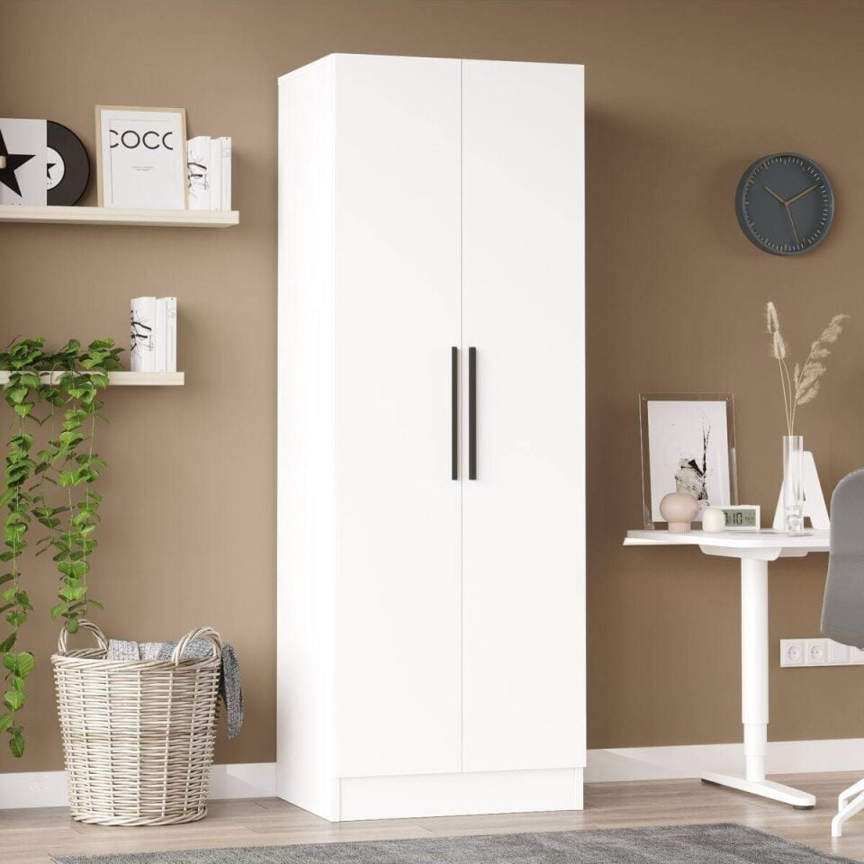 DOLAP 2 KAPAKLI 445x600x1700MM BEYAZ