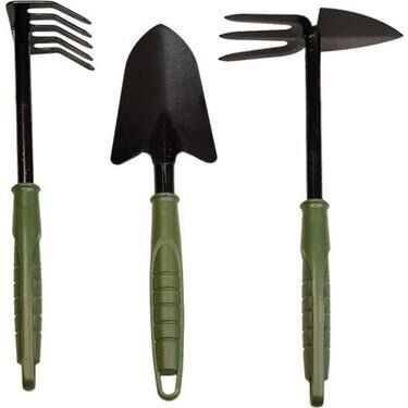 BİTKİ DİKİM SETİ 3LÜ YEŞİL KÜREK ÇATAL ÇAPA