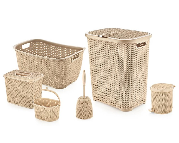 NET*/ BANYO ÇEYİZ SETİ ÖRGÜ DESEN