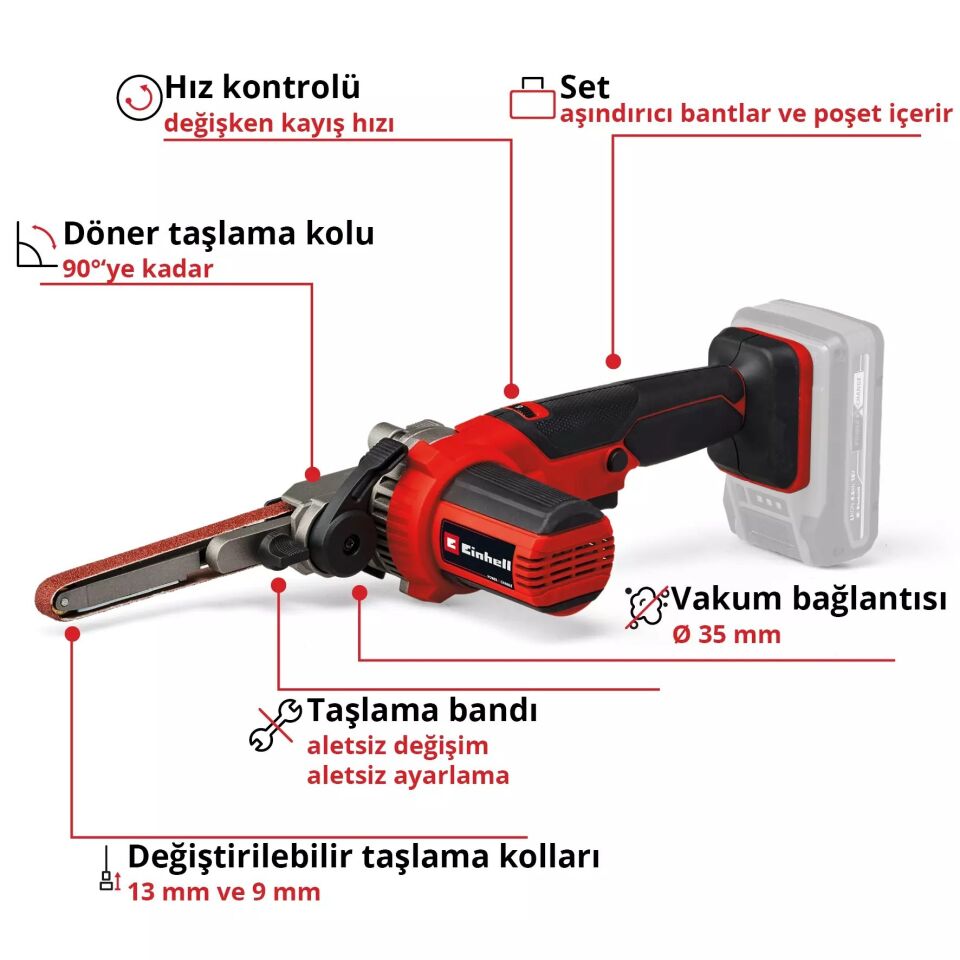 AKÜLÜ BANT EĞE TE-BF 18 Li - Solo