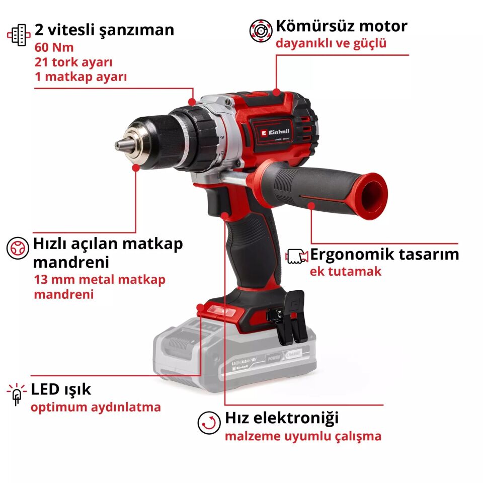AKÜLÜ DELME VİDALAMA TP-CD 18/60 Li BL - Solo