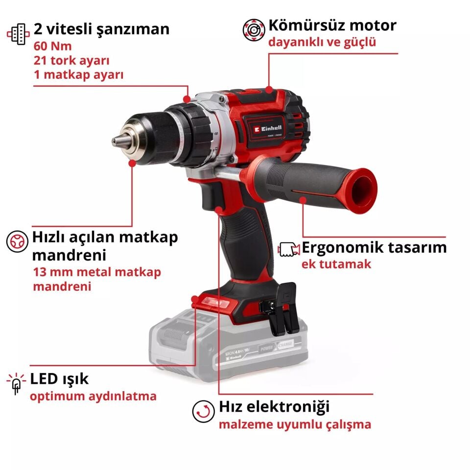 AKÜLÜ DELME VİDALAMA TP-CD 18/60 Li BL - Solo