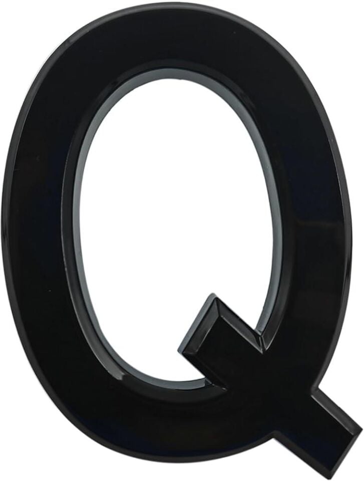 KAPI HARFİ ''Q'' SİYAH TEXTURE 76MM