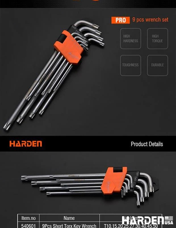 ALYAN ANAHTAR SETİ TOP UÇLU UZUN CRV 9 PARÇA