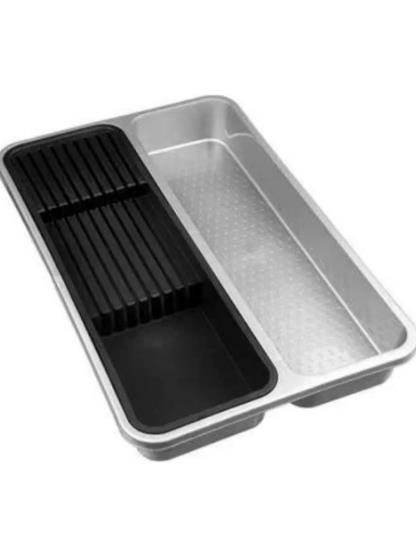 BIÇAKLIK KAŞIKLIK PLASTİK GRİ SİYAH