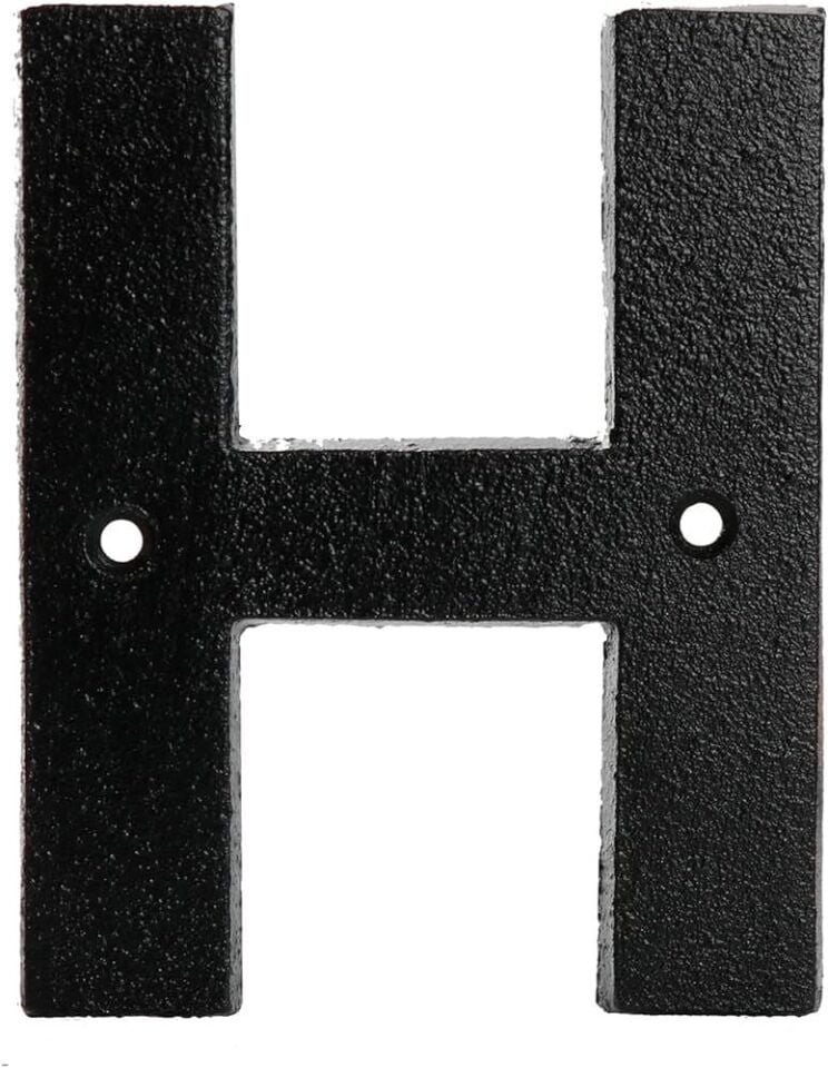 KAPI HARFİ ''H'' SİYAH TEXTURE 76MM