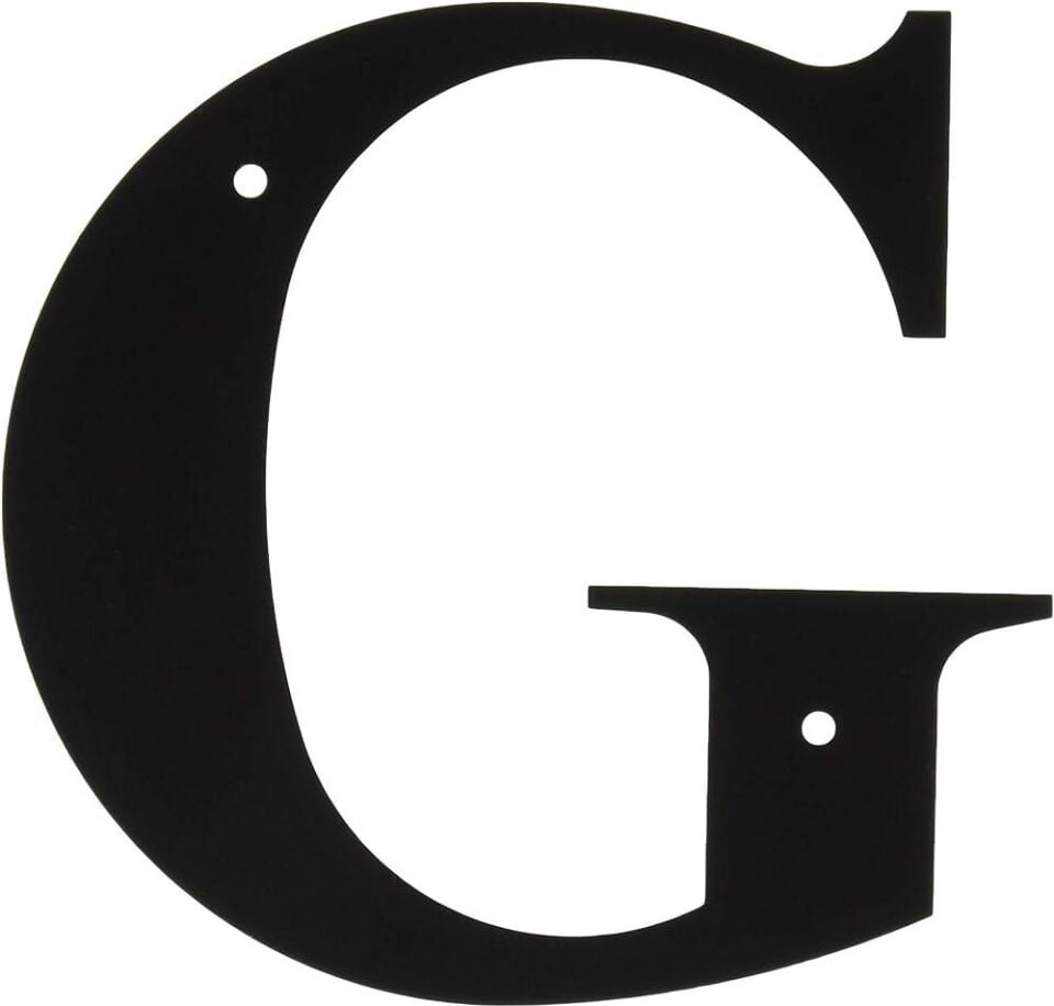 KAPI HARFİ ''G'' SİYAH TEXTURE 76MM