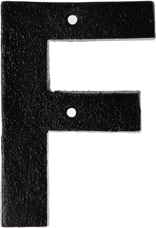 KAPI HARFİ ''F'' SİYAH TEXTURE 76MM