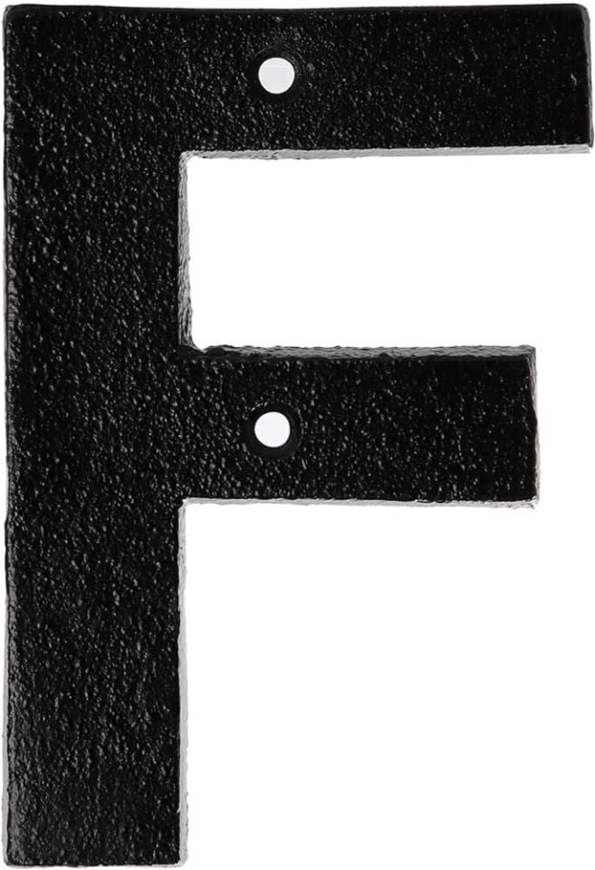 KAPI HARFİ ''F'' SİYAH TEXTURE 76MM