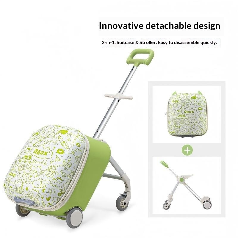 VALİZ ÇEKÇEKLİ SEYAHAT ÇOCUKLAR İÇİN OTURULABİLİR