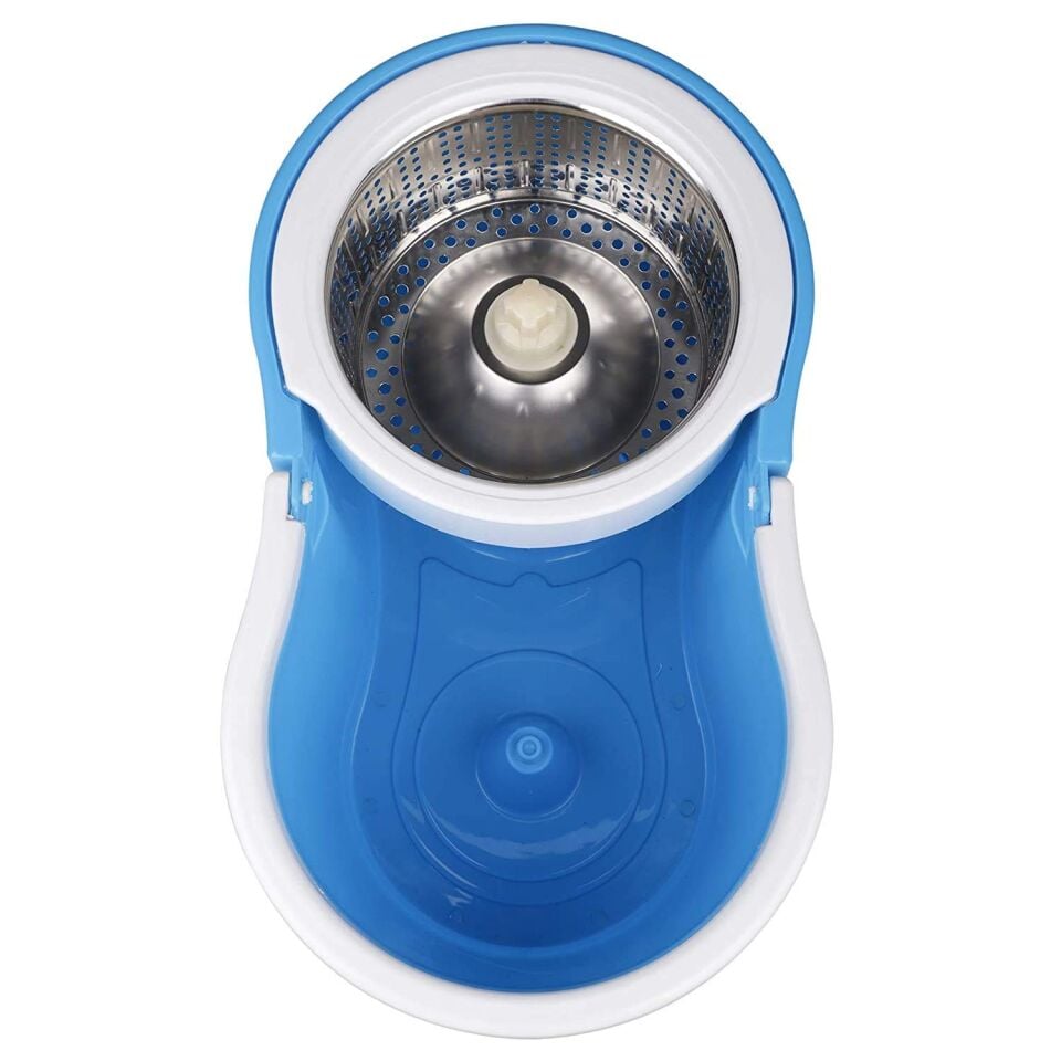 TEMİZLİK SETİ ÇELİK PASPAS SIKMA SEPETLİ VE UZATIL