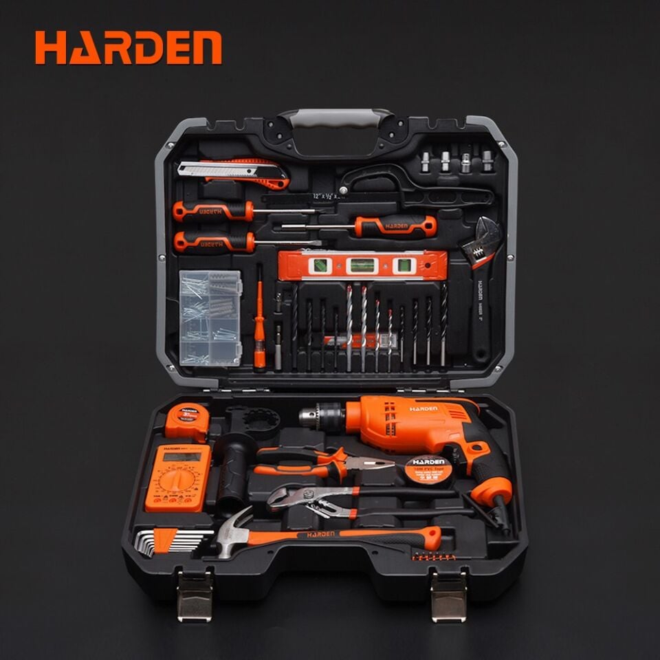 NET*DARBELİ MATKAP 13MM 550W VE 75 PARÇA ALET SETİ