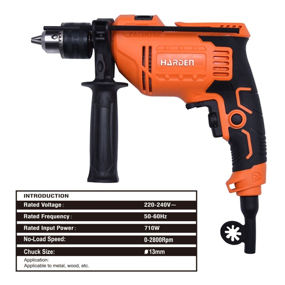 NET*DARBELİ MATKAP 13MM 550W VE 75 PARÇA ALET SETİ