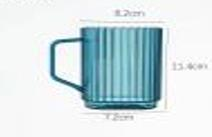 KUPA BARDAĞI DİKEY ÇİZGİLİ LC002 TURKUAZ