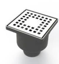 YER SÜZGECİ KARE IZGARA ÇEKVALF ALT ÇIKIŞ 15X15CM