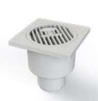 YER SİFONU KARE PLASTİK ALT ÇIKIŞ 15X15CM ÇAP50