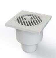 YER SİFONU KARE PLASTİK ALT ÇIKIŞ 15X15CM ÇAP50