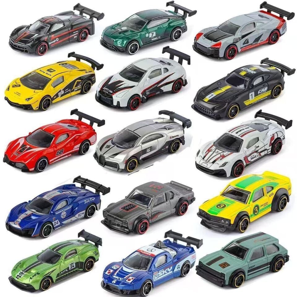 OYUNCAK ARABA METAL SPOR SERİ 4LÜ SET 1:64 ÖLÇEK